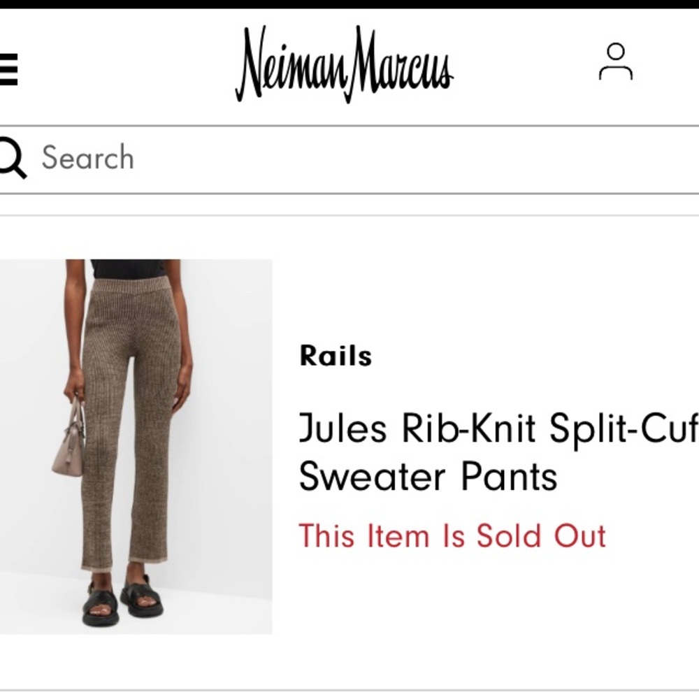 By Together Ribbed Wide-Leg Knit Pants in Taupe Brown - Picture 7 of 7